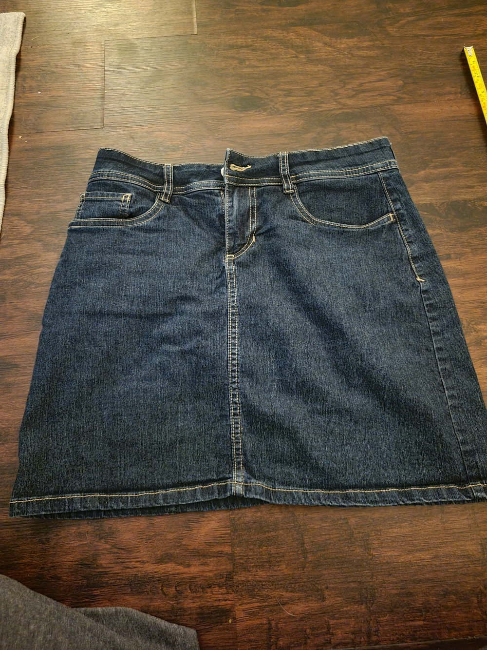 St. John's Bay Dark Blue Denim Mini Skirt